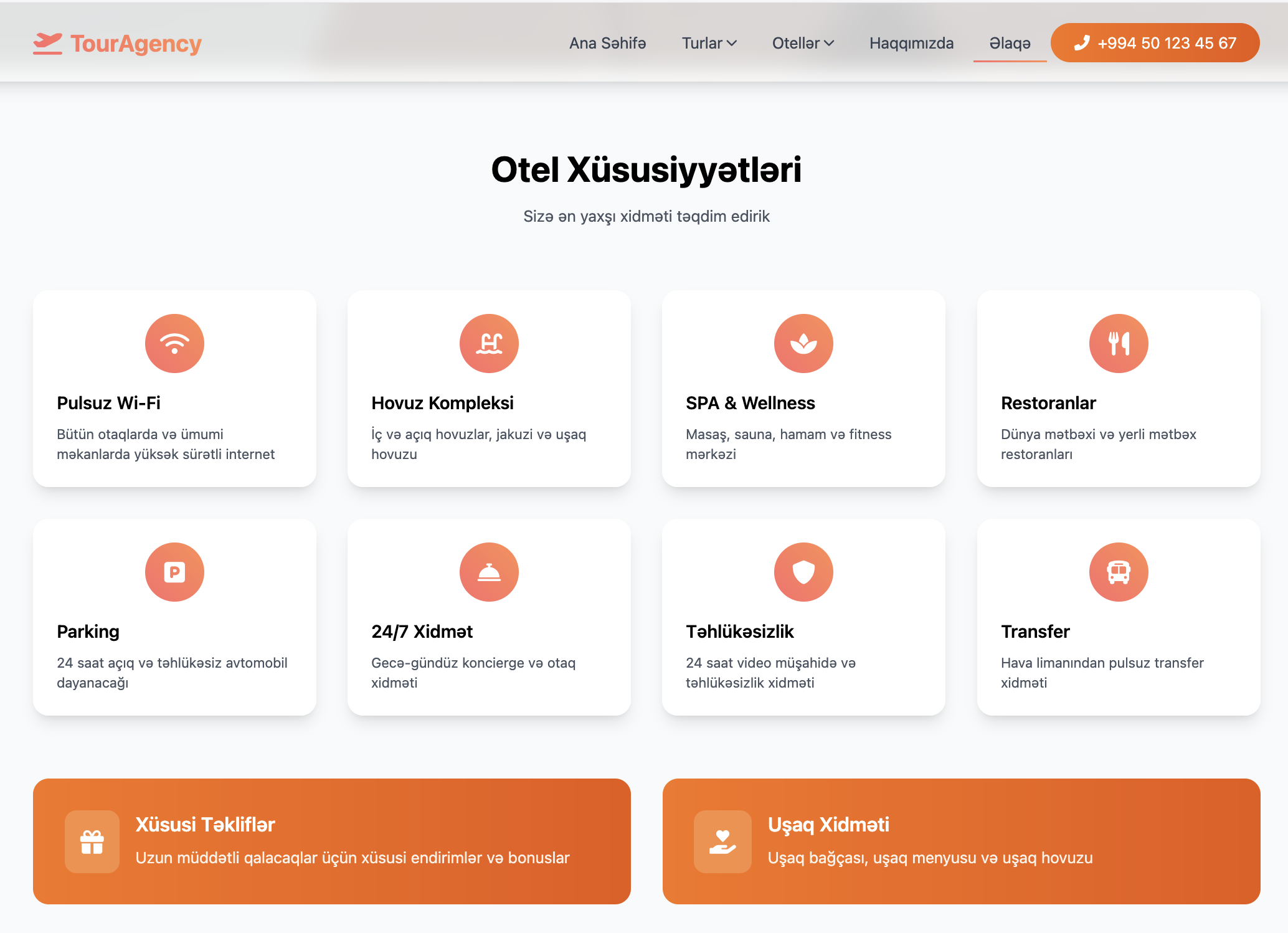 Otellər daxili səhifəsi